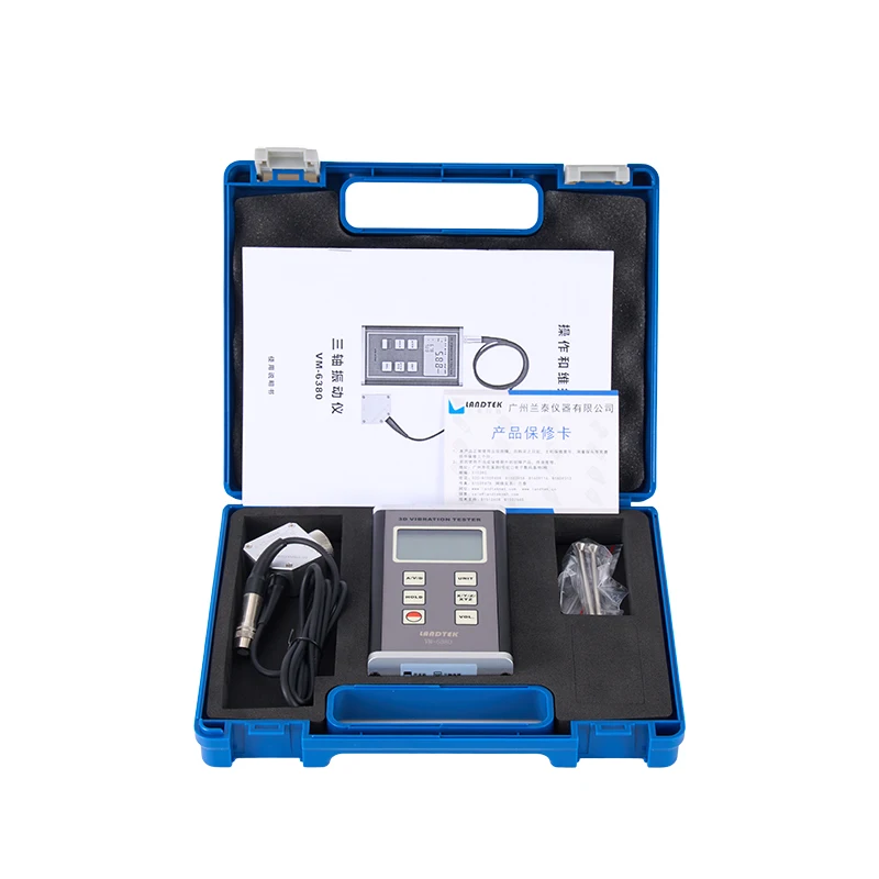 3D Vibration Meter VM-6380 Digital Vibration Meter 10 Hz ~ 1K Hz Acceleration Velocity Displacement Mechanical