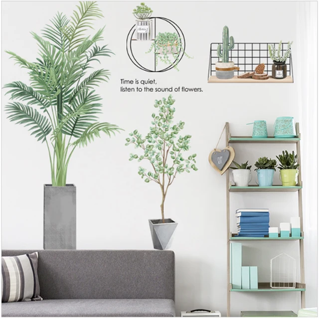 Cserélhető Anemonok Váza Vinil Fali Matricák A Nappali Hálószoba Kanapé Háttér Otthoni Dekoráció - Image 4