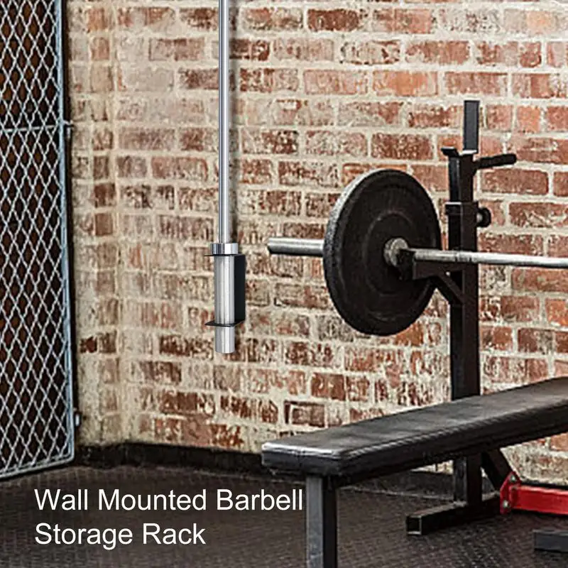 Portable Barbell Storage Rack Barbell Wall Rack Strong Load-bearing Sturdy Steel Single Holder Weight Bar Storage