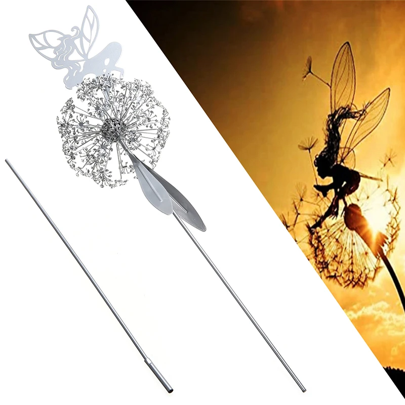 

1 шт. сказочные Одуванчики танцевальные вместе садовые скульптуры металлический садовый двор художественное украшение лужайка ландшафт двор пиксели колышки