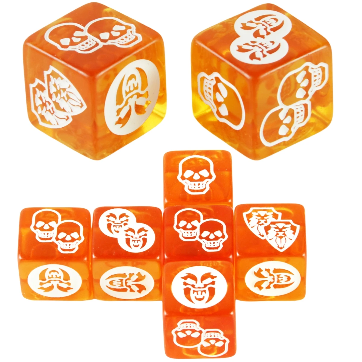 Opaque Color D6 Game Dice Set - 6 Pieces for Board and Table Games