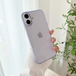 Vibrant Candy Color Transparent Silicone Soft Case - Ultra Thin Clear Shell - iPhone 12 Mini (PURPLE)