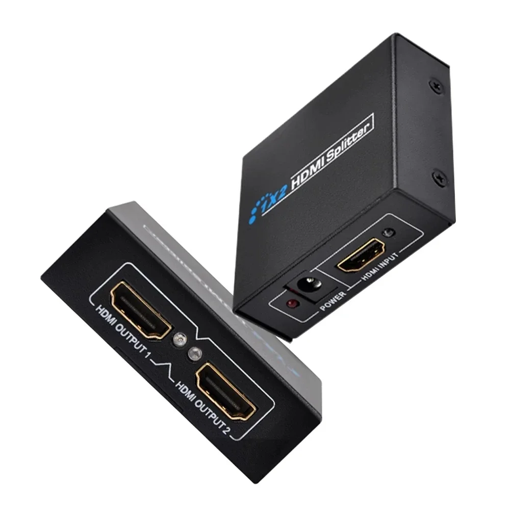 HDMI Splitter 1x2 Video Distributor 1 in 2 out Display Duplicate Amplifier for PC Laptop to Projector Monitor hdmi splitter converter hdmi switch