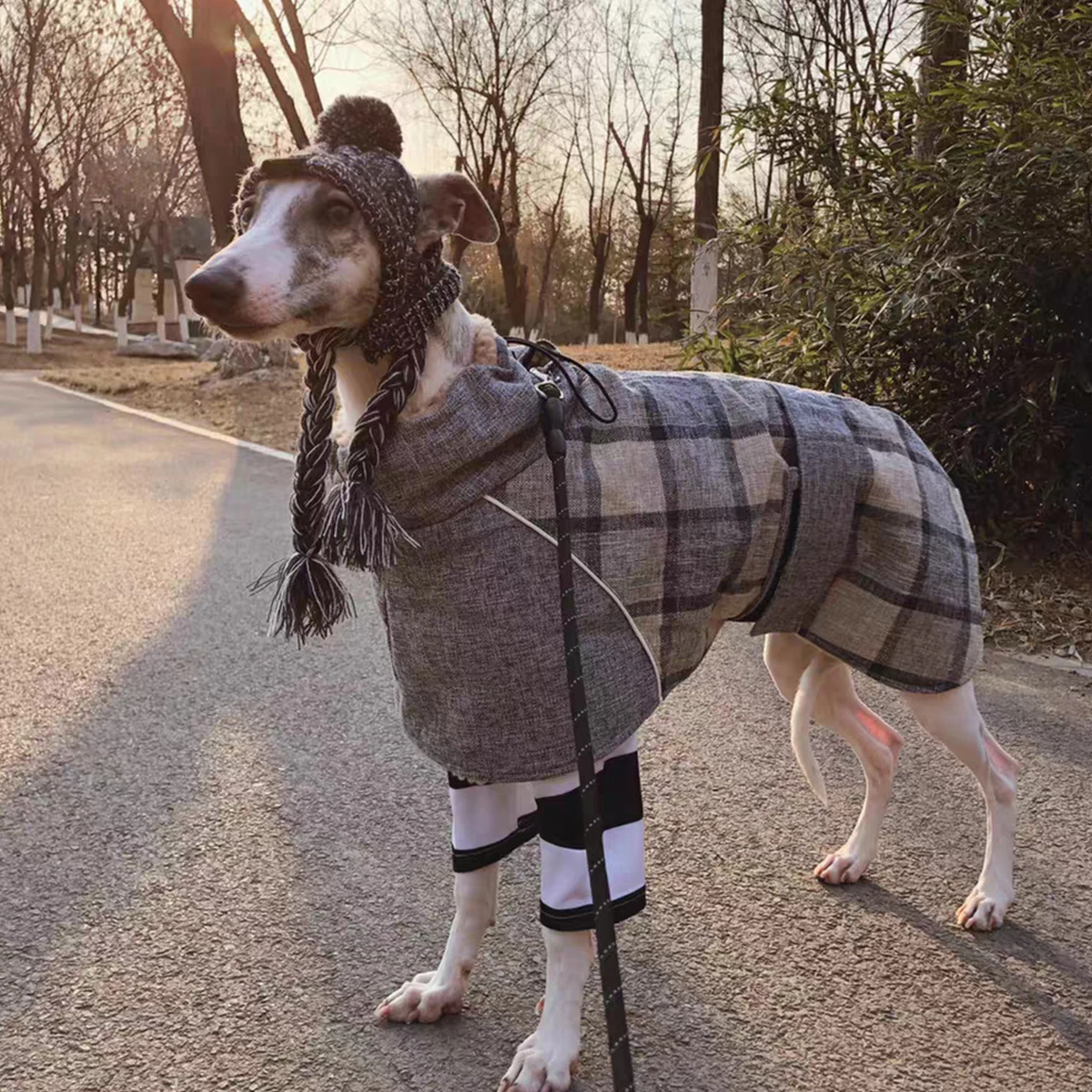 

Dog Winter Warm Clothes Soft Fleece Cotton Coat High Collar Pet Jacket for Large Dogs Reflective Waterproof Pets Apparel