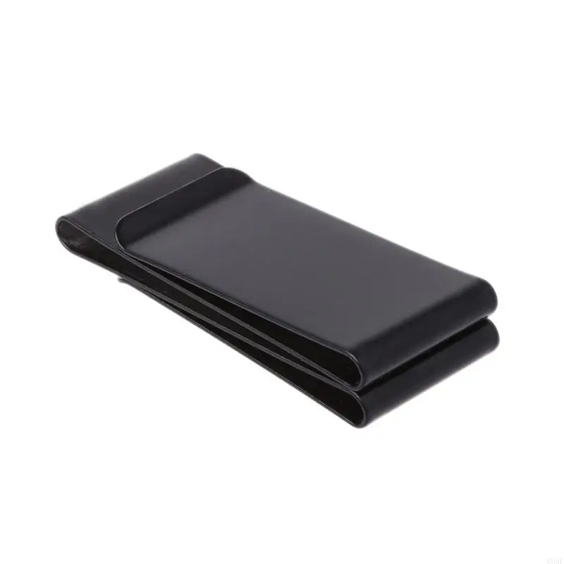 C63F Stainless Steel Double-sided Money Clip Purse Wallet Credit Card Holder