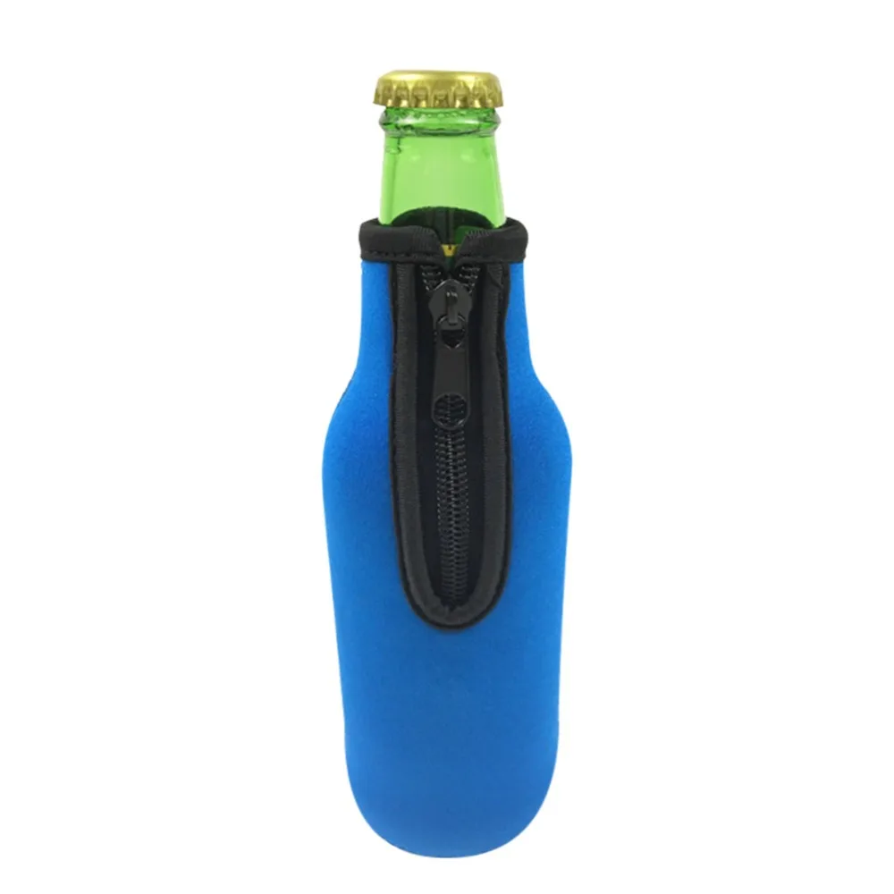 6 Pcs 330ml 맥주병 슬리브 지퍼 클로저가 있는 네오프렌 음료병 홀더 다채로운 맥주병 절연체 맥주병