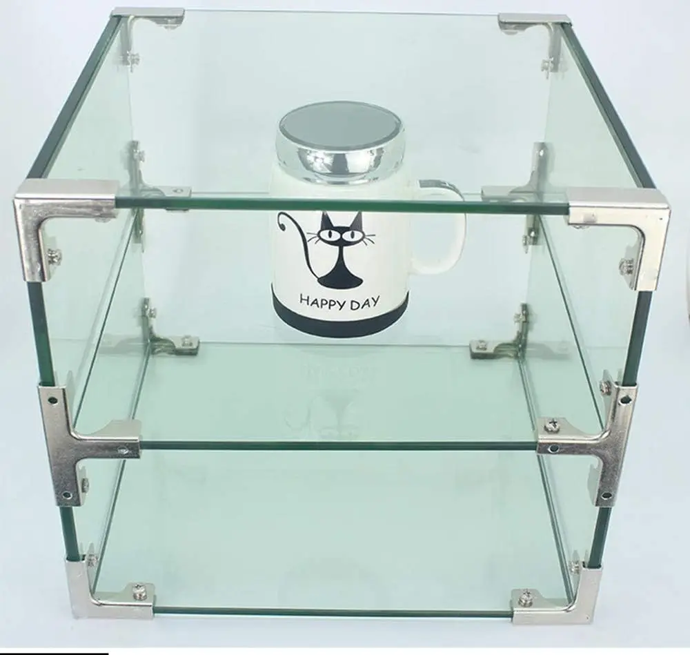 Glass Clip Combination Fixed Clip Display Frame Connector Fastening Partition Support Cross Aluminum Alloy 1PC