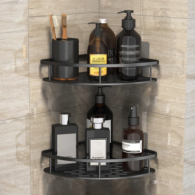 Bathroom Corner Shelf without Drilling Rustproof Space Aluminum Shower  Storage Rack Shampoo Holder Bathroom Accessories - AliExpress