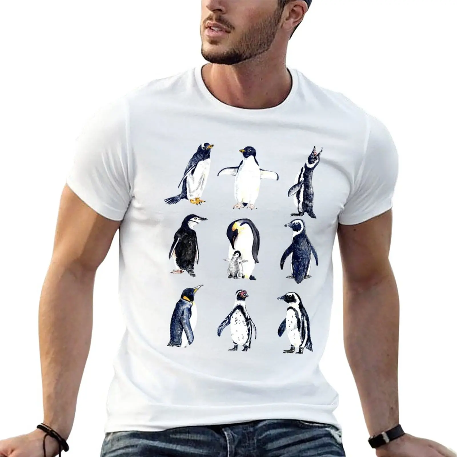 

New Penguins T-Shirt graphics t shirt Short sleeve tee t shirts for men graphic