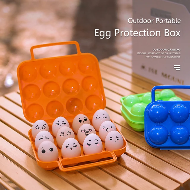 Kaufe Kunststoff Camping Aufbewahrungsbox 6/12 Gitter Eierbehälter