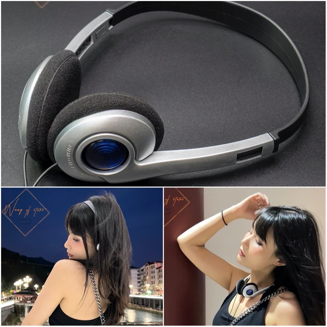 Auriculares retro nostálgicos, auriculares MP3 Walkman, Y2K, estilo retro,  estilo moderno, accesorios para fotos de CD, auriculares con cable, regalo  vintage para hombres y mujeres : : Electrónica