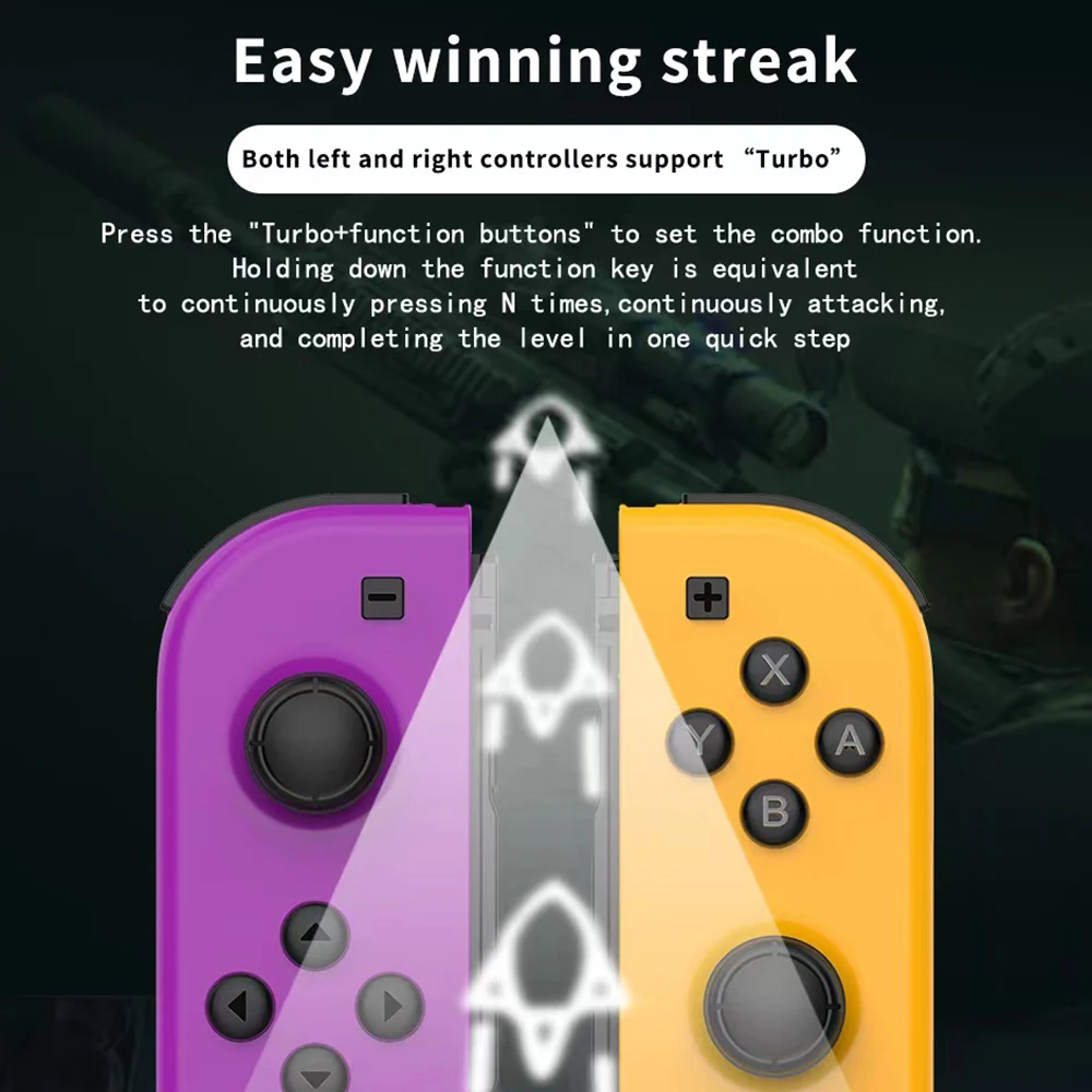 Wireless Controller For Nintendo Switch - Purple & Green With Vibration & Motion Controls