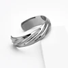 VAROLE Pure Form Twist Bracelets Stainless Steel Cuff Open Bracelet Bangle 18K Plated Charm Fashion Jewelry 4