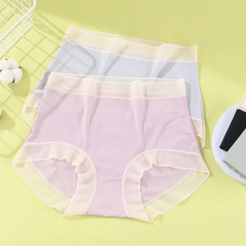 

Новинка лета 2023, женские блестящие трусики, гладкие ледяные шелковые сексуальные стройнящие трусики, женские Утягивающие трусики, крутые на ощупь