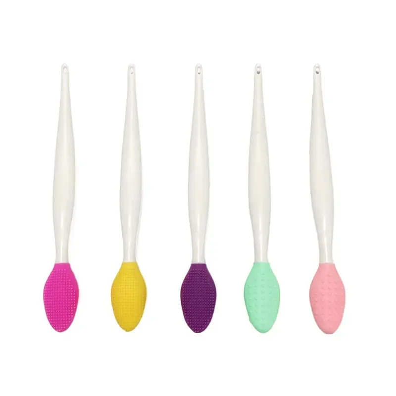 Skin Care Lip Exfoliating Facial Cleansing Face Scrub Nose Clean Brush Blackhead Remove Silicone Double-Sided Skin Care Tool 6