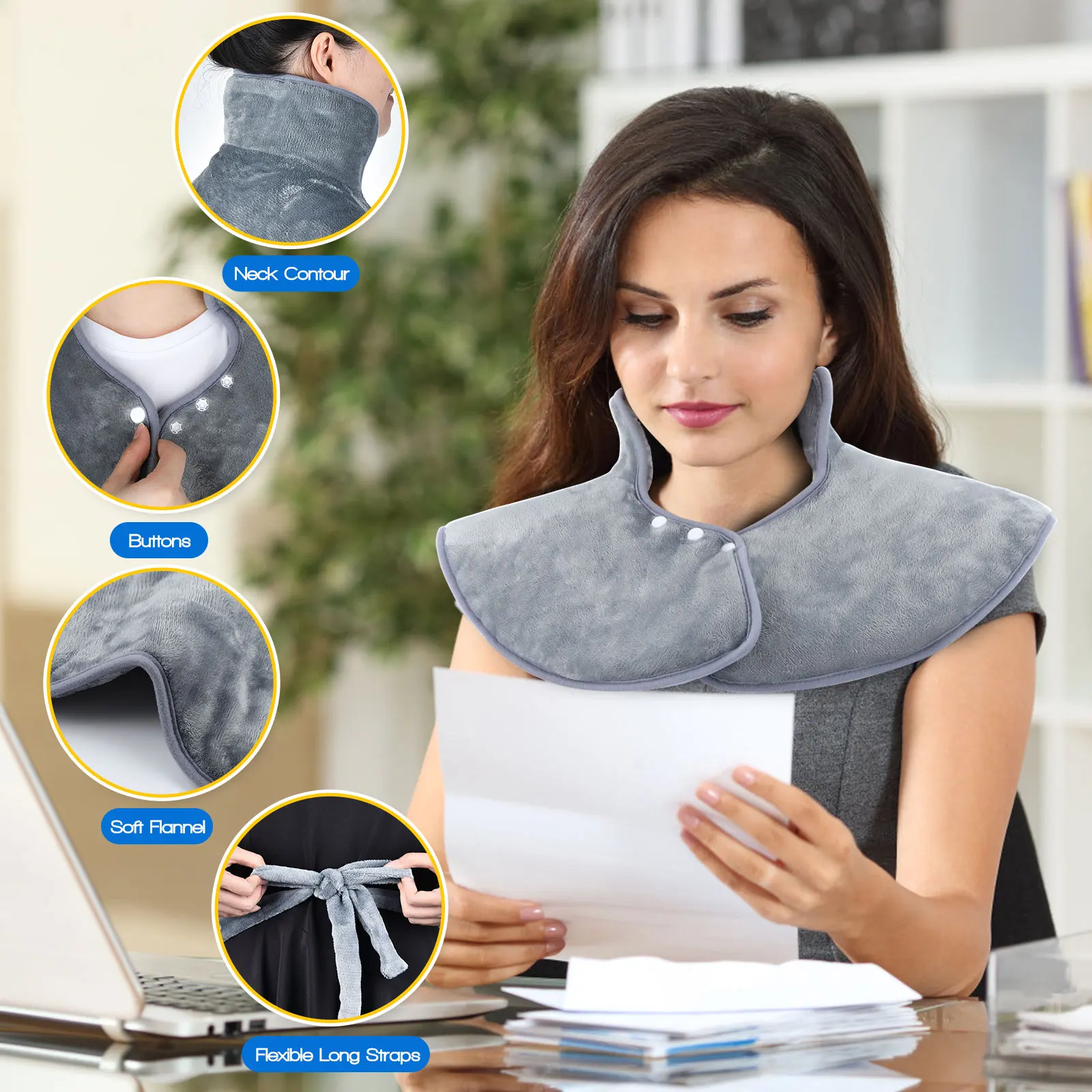 Electric Heating Pad Warmer Heated Mat Large Thermal Blanket Shoulder Neck  Back Heating Shawl Wrap Pain Relief Temperature - AliExpress