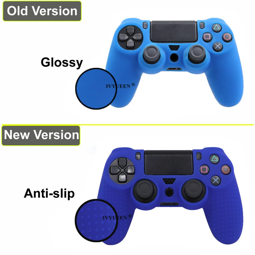 IVYUEEN custodia in Silicone antiscivolo a 19 colori per Sony PlayStation Dualshock 4 PS4 DS4 Pro Slim Controller e Stick Grip