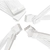 FormulaMod All White PSU Extension Cable Kit , Solid Color Cable Solid Combo 300mm ATX24Pin PCI-E8Pin CPU8Pin With Combs 4