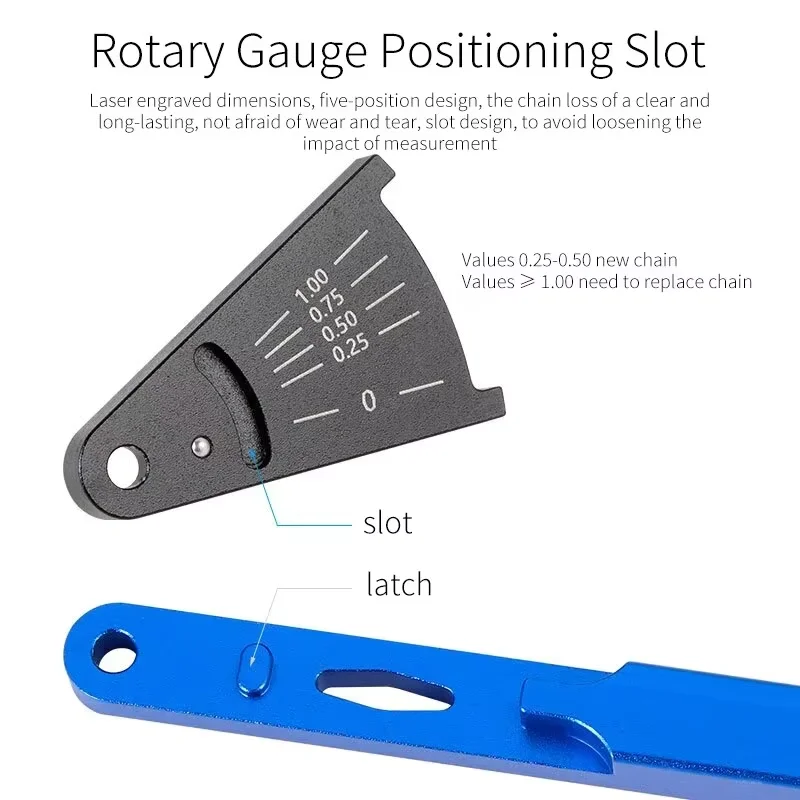 Bicycle Chain Measuring Device Wear Measuring Ruler Mountain Road Bicycle Chain Stretching Detection Tool bicycle chain measuring tool