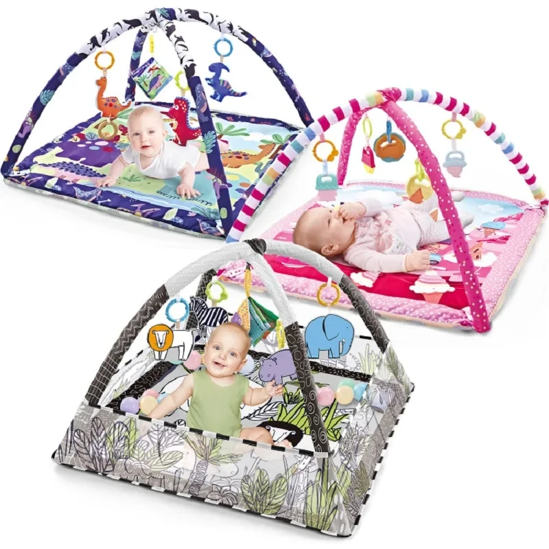 Baby Early Stage Fitness Frame Multifunctional Game Activity Mat Kids Fitness Rack Fence Crawling Blanket Rug Enlightenment Toy