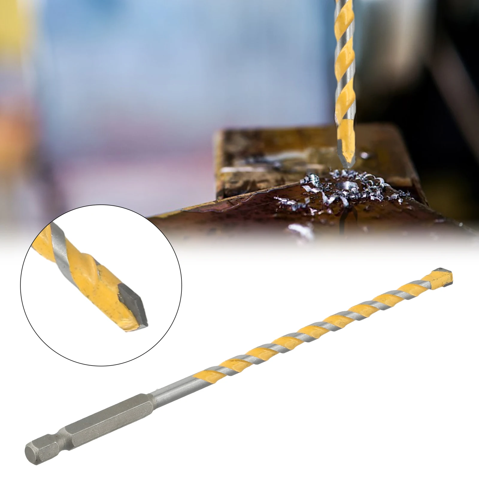 

1pc 1/4" Hex Shank 160mm Tungsten Carbide Drill Bit 5/6/8/10/12mm For Concrete Wall Ceramic Granite Tiles Stone Wood Plastic