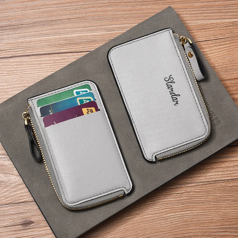 New Zero Wallet Men's Card Bag Zipper Small Wallet Coin Bag Youth Card Bag Men's Anti demagnetization Ultra Thin