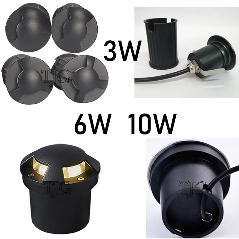 LED Garden Light IP67 AC110V220VDC12V 3W 6W 10W Spotlights Outdoor Waterproof Recessed Underground Lamp Floor Landscape Lighting