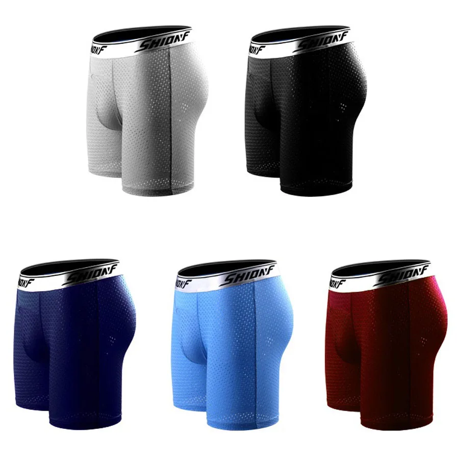Mesh Long Style Men Super Big Super Larger Size 7XL 8XL Men's Male Boxer Underwear Comfortble Colors Cotton Blue Red Option boxer shorts men underwear