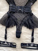 Sexy V-Ne Me Underbody Strap One-Piece Slimming Waist Bellflower Hem Commute Sle High Waist ort Pants Straight Cut - Image 3