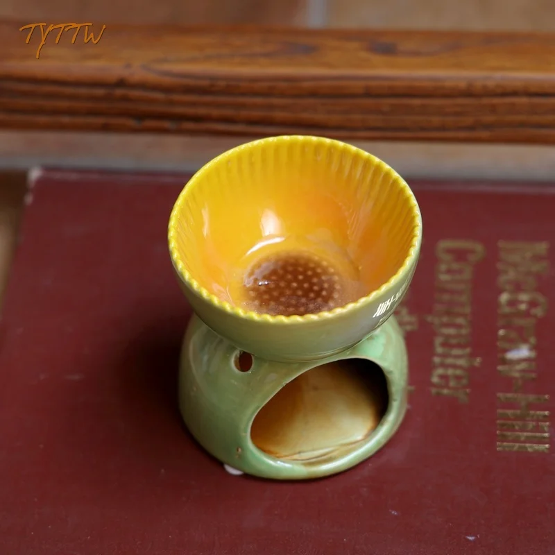 Cute Ceramic Mushroom Aromatherapy Furnace Oil Furnace Diffuser Candlestick Holder Home Decorative Candle Jars Candle Holder
