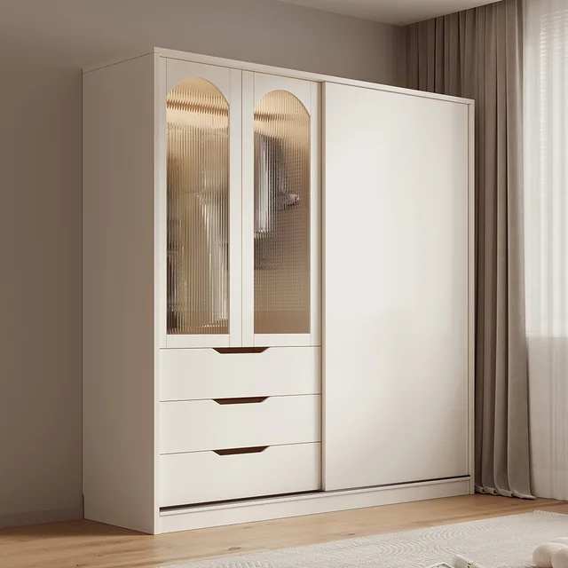 Modern Style Wardrobe, Solid Wood, Sliding Door Wardrobe, Customizable, Quality Hardware, Suitable for Bedroom Hotel 4 Modern Style Wardrobe, Solid Wood, Sliding Door Wardrobe, Customizable, Quality Hardware, Suitable for Bedroom Hotel 4