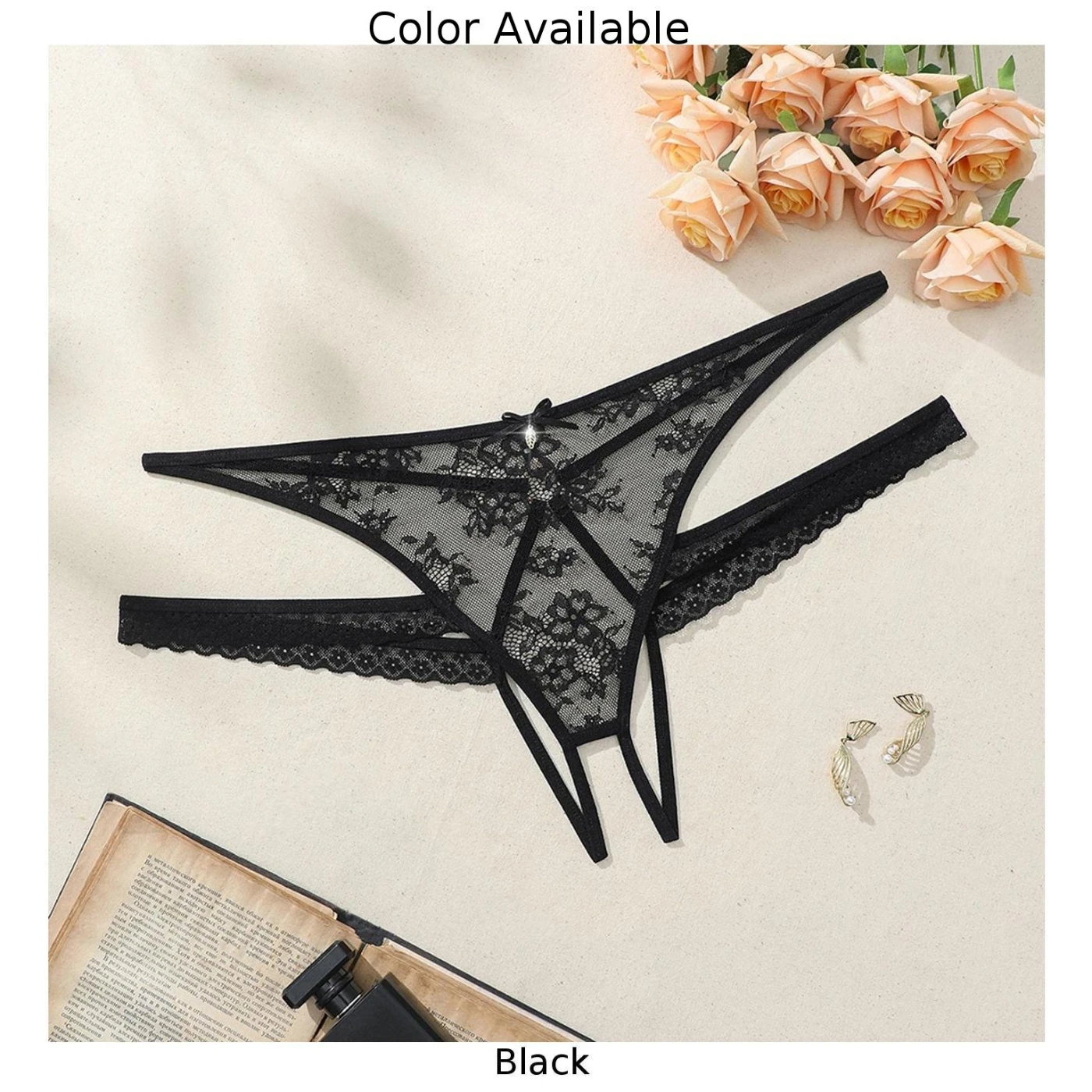 Briefs Womens Underwear Home Hotel Sleep Sexy Spring Summer Exposed Buttocks Female Low Waist Medium Strecth Nylon