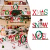 Christmas Wooden Desktop Ornaments Cartoon Santa Elk Snowman Wood Plaque 2024 Merry Christmas Home Decor 2025 New Years Gifts 1