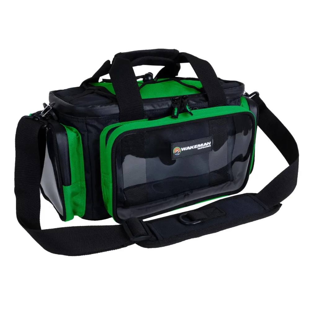 

Tackle Bag for Fishing - Soft Sided Tackle Box & Accessory Pack – Shoulder Strap and All-Weather Water-Resistant Canvas Tools