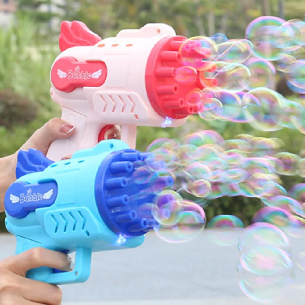 Bubble Gun 29 Holes Electric Automatic Summer Soap Water Bubble Machine 2-in-1 For Children Gift Toys 1 Bubble Gun 29 Holes Electric Automatic Summer Soap Water Bubble Machine 2-in-1 For Children Gift Toys 1