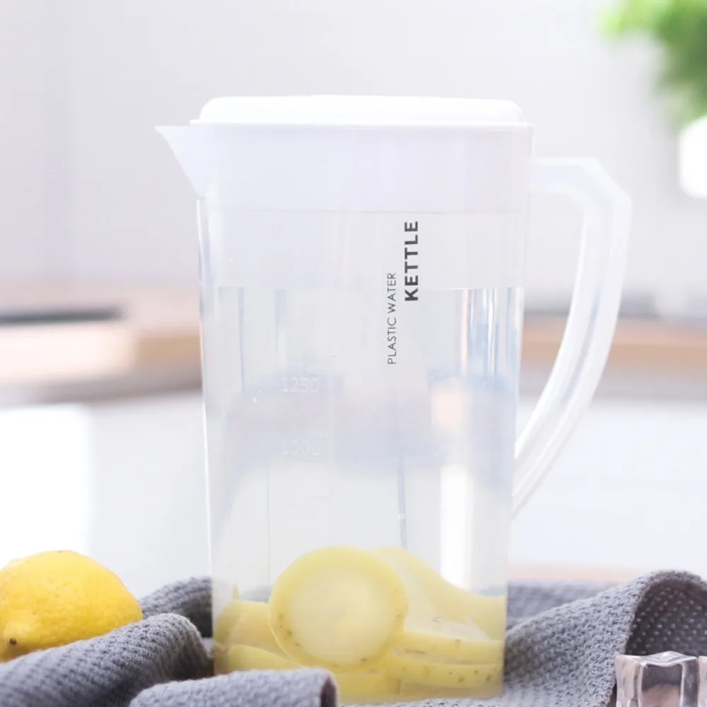 Cold Water Jug 1.3/2.2/3L Cold Water Kettle Household Heat Resistant Large Capacity Pitcher Plastic Fall-resistant Juice Jug Refrigerator