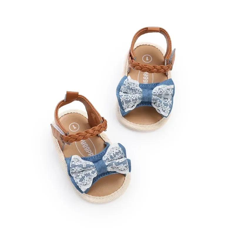 Summer Newborn Infant Baby Girls Princess Bowknot Shoes Soft Sole PU Cute Flats Sandals Shoes Fit 0-18M Crib kids sandals sandals and clogs baby sandals kids shoes