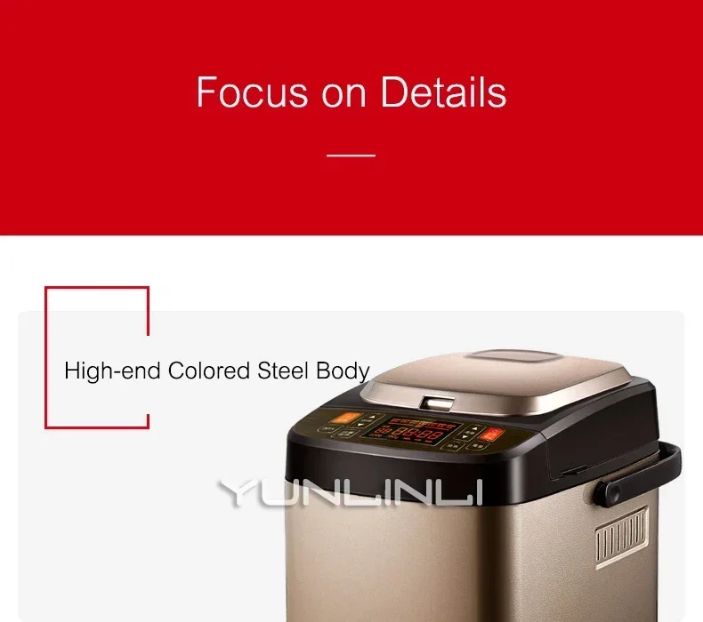 500g/750g Bread Maker Full-automatic Low Noise Bread Making Machine Cake/Yogurt/Ice-cream Machine PE9800