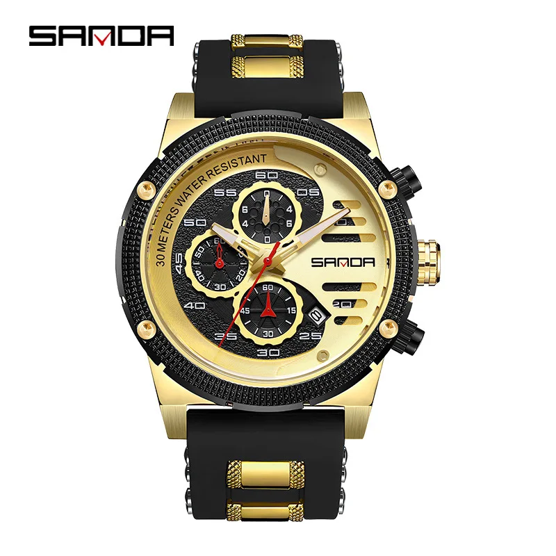 

Fashion Sanda Top Brand Trending 2023 New Reloj Men Japan Sports Quartz Movement Calendar Shock Resistant Waterproof Wrist Watch