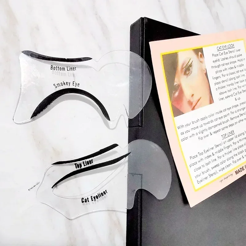 Eyeliner Stencils Winged Eyeliner Stencil Models Template Shaping Tools Eyebrows Template Card Eye Shadow Makeup Tool eyeliner stencil tool