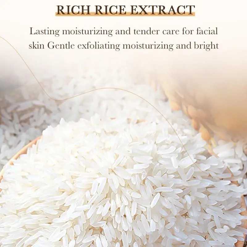 Rice Water Face Cleanser Rice Raw Pulp Foaming Facial Cleanser 120ml Soothing Facial With Brush Head Clear Face Wash facial cleanser
