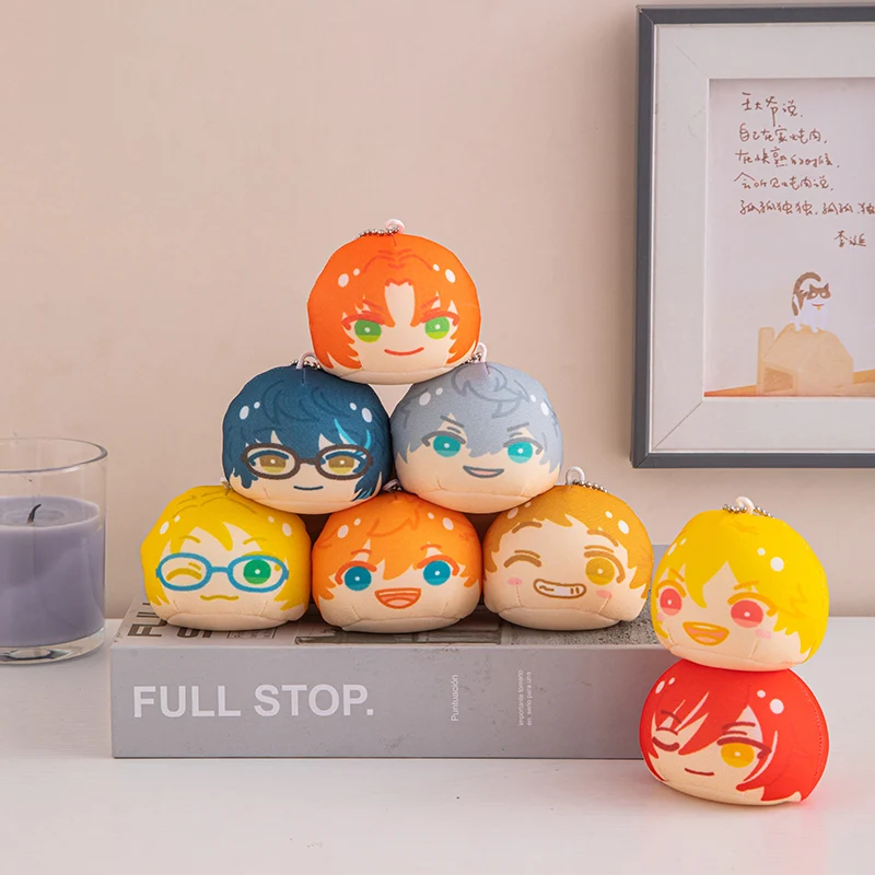 

6.5cm Ensemble Stars Omanjuu keychain UNDEAD Ogami Koga Hakaze Kaoru Kagehira Mika Kawaii Sakuma Rei funny Doll Toys Gifts