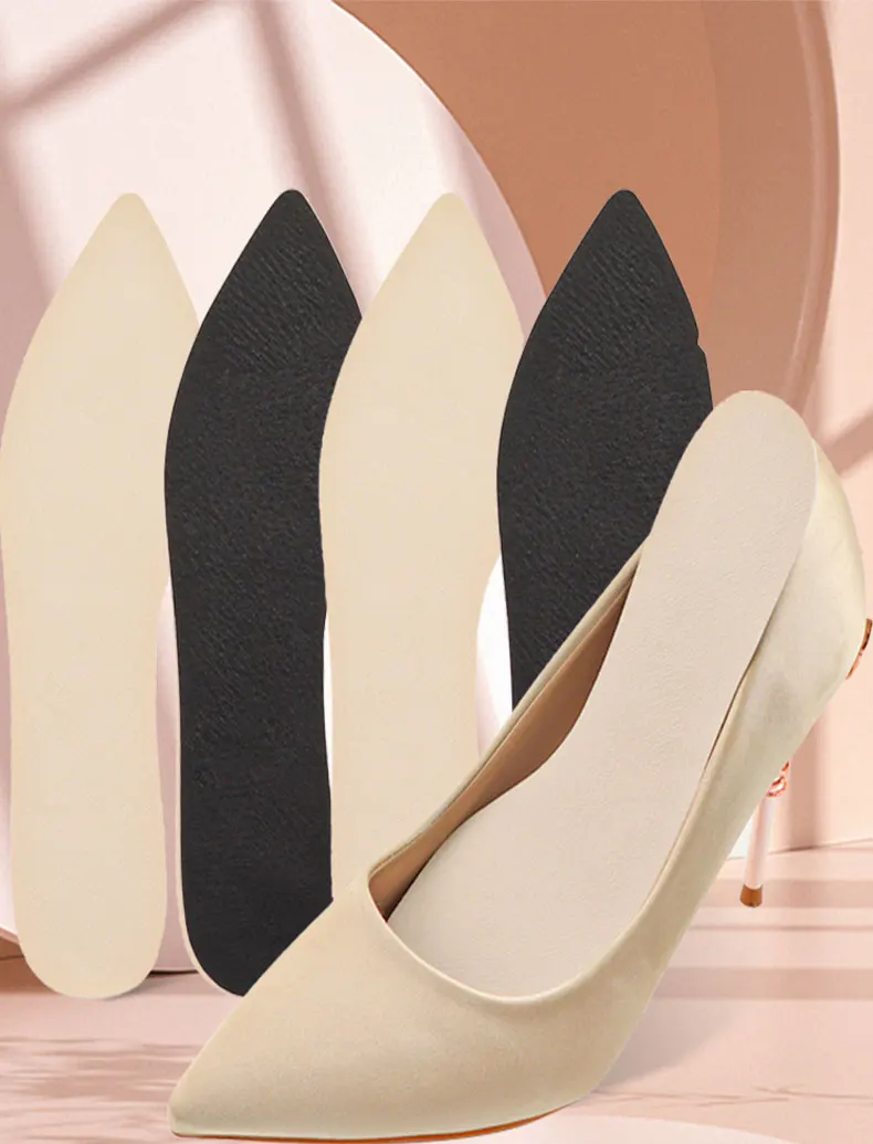 Leder Innen sohle für Schuhe Sandalen High Heels Half Pads rutsch feste Einsatz Frauen ultra dünne schweiß absorbierende atmungsaktive kann geklebt werden – Detail 1