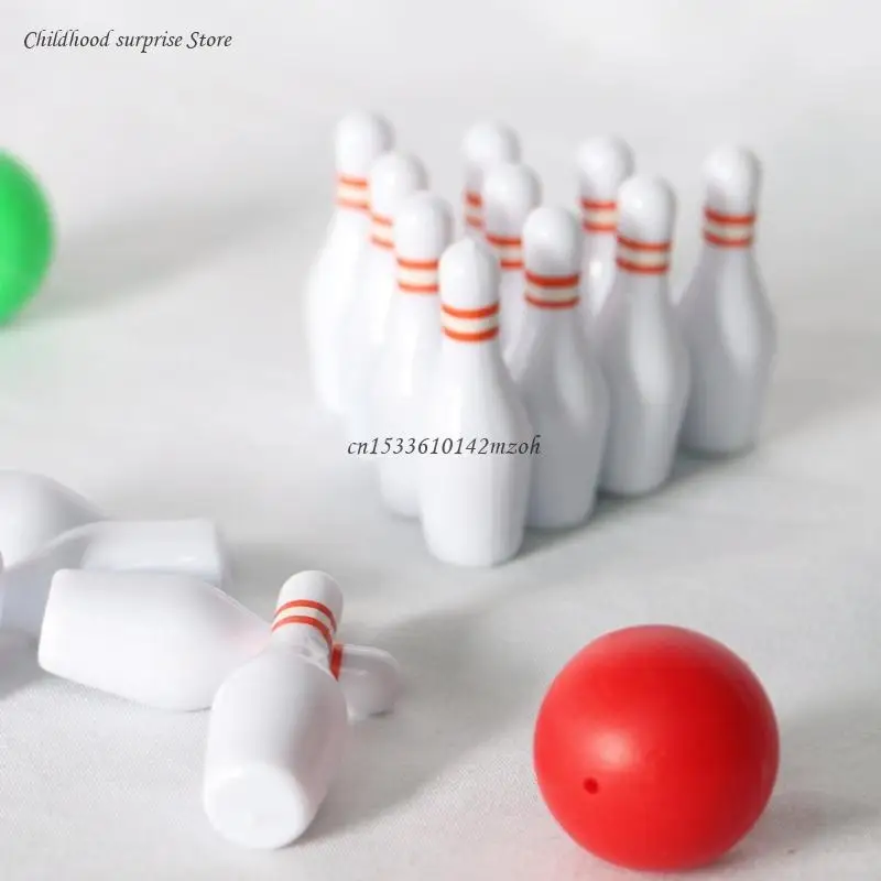 

House Bowling Pin and Ball Set Mini Simulation Sports Equipment Outdoor Toddlers Newborn Photography Props Dropship