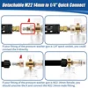 1L Transparent Foam Cannon Kit – 360° Rotating Adjustable Nozzle M22/1/4 Quick Connect Spare Orifice Nozzle for Pressure Washer 5