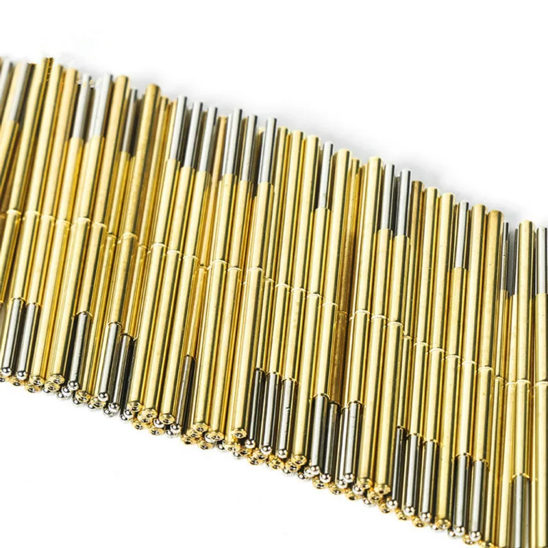 100PCS P100-J1 Small Round Head Spring Test Probe Pogo Pin Outer Diameter 1.36mm Needle Length 33.35mm for Circuit Board Testing