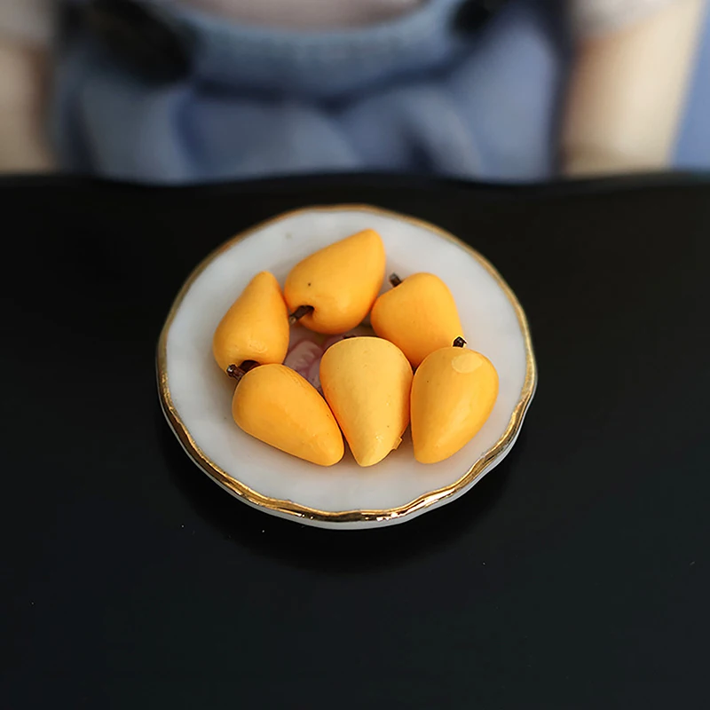 

5Pcs 1/12 Dollhouse Miniature Resin Artificial Fake Miniature Food Fruit Mango Play Dollhouse Toy Decorative Craft