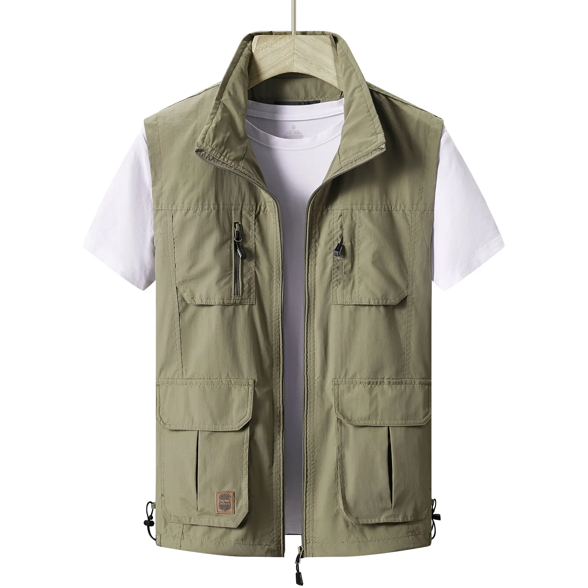 Embroidered Vest Sleeveless Jacket Coat Summer For Men Men's Pockets Camping Tactical Military Work Fishing Hunting Padded Mesh