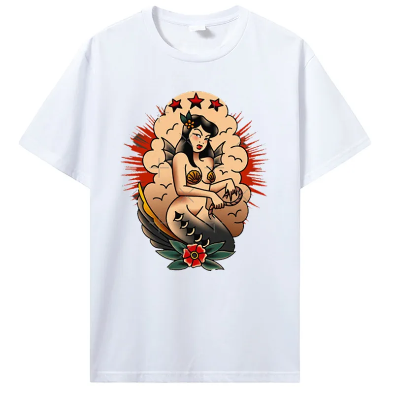 Verkauf Männer T Shirt Mode T-shirt Sommer Baumwolle Tops Pin Up Girl Hot Rod Rockabilly Tattoo Musik Garage Oldschool V8 USA_voghion.com
