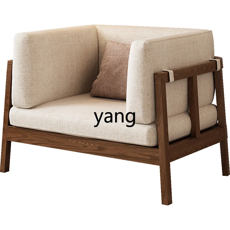 

LMM Simple Living Room Small Apartment Fabric Sofa Removable and Washable Winter and Summer Dual-Use Single Sofa